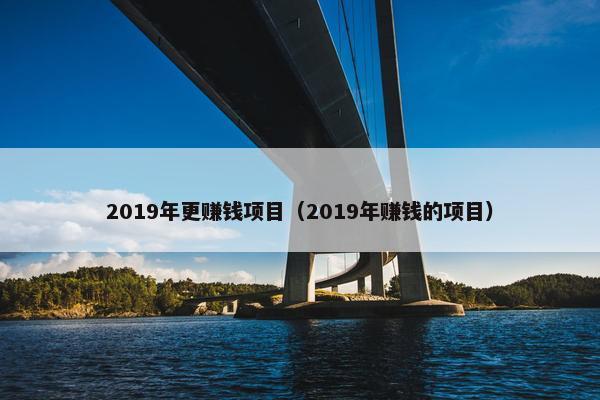 2019年更赚钱项目（2019年赚钱的项目）