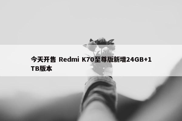 今天开售 Redmi K70至尊版新增24GB+1TB版本