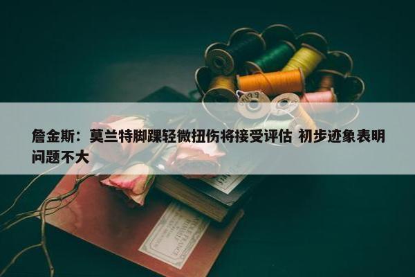 詹金斯：莫兰特脚踝轻微扭伤将接受评估 初步迹象表明问题不大